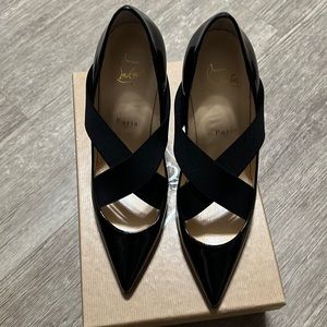Christian louboutin sharpstatgram patent pumps 37